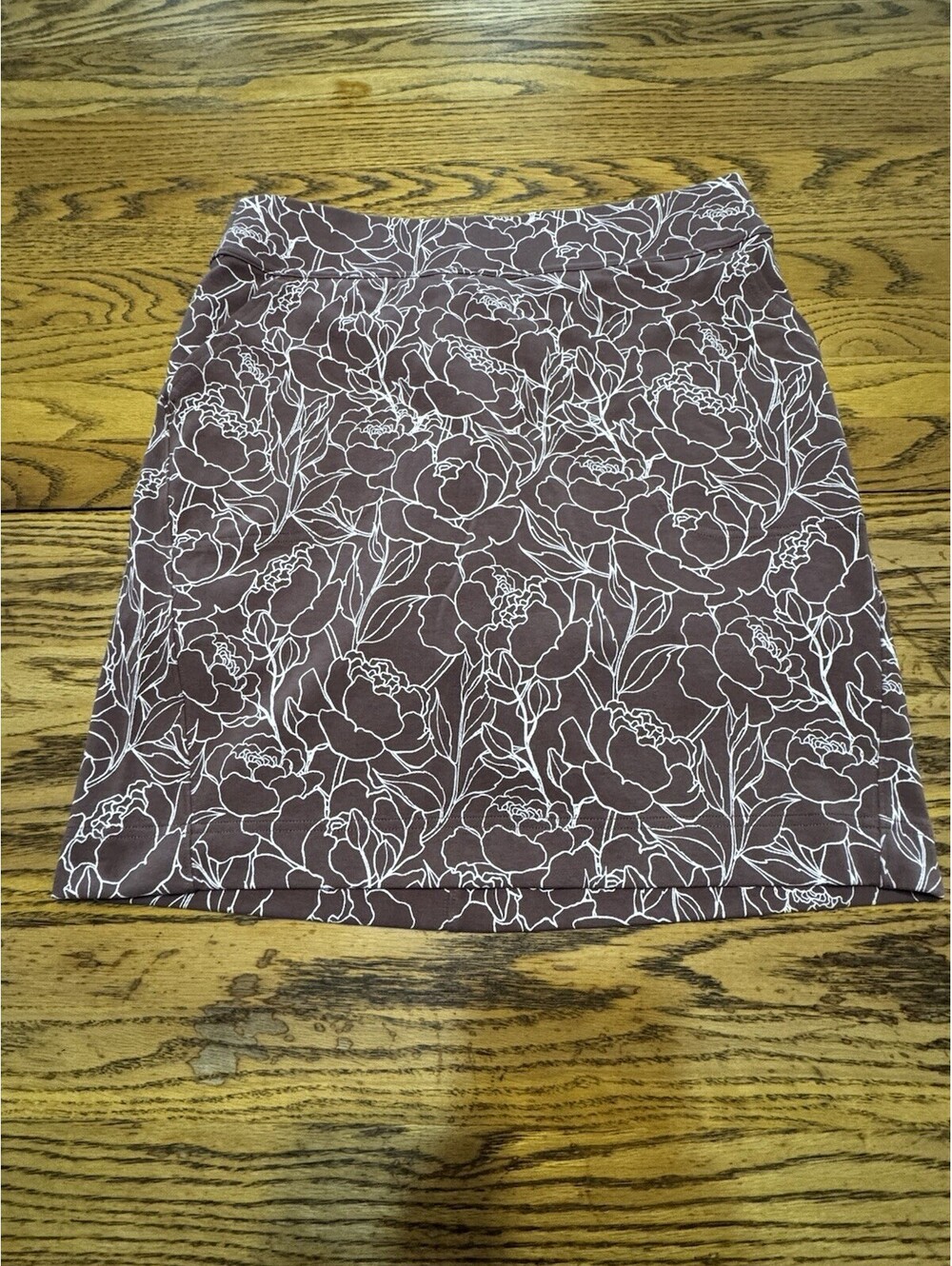 Duluth Trading NoGA Naturale Skort Womens S Brown Floral Stretch Cotton 4 Pocket